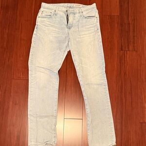 AG Adriano Goldschmied Men's Light Wash Straight Jeans